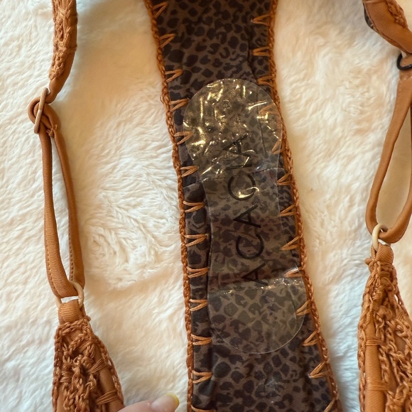 New! Acacia Neema Crochet Bikini Bottom in Tobacco 45547 - Picture 8 of 9